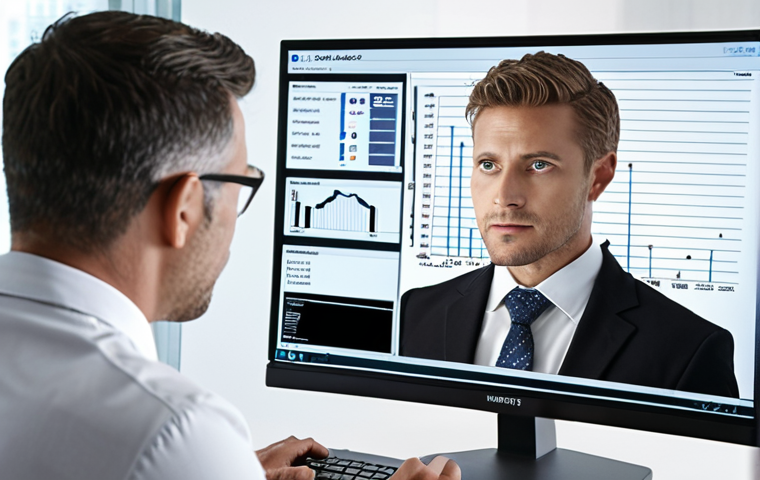 **

A modern lawyer working with AI-powered legal software. Focus on the blend of technology and traditional legal practice. The lawyer should be in a bright, contemporary office setting. Show a screen displaying complex data analysis, highlighting predictive analysis and its impact on legal strategy.

**