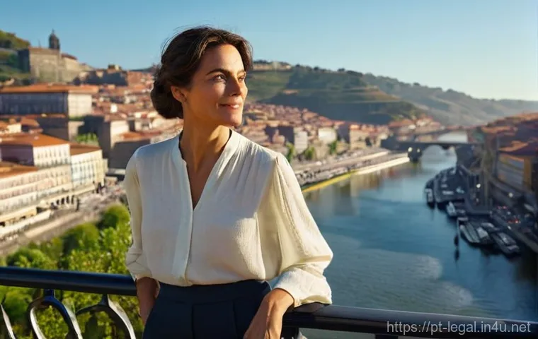 법률 자문가의 실무 경험 공유 - **Lawyer Interacting with Advanced AI Legal Technology:**
    A thoughtful Portuguese male lawyer, i...