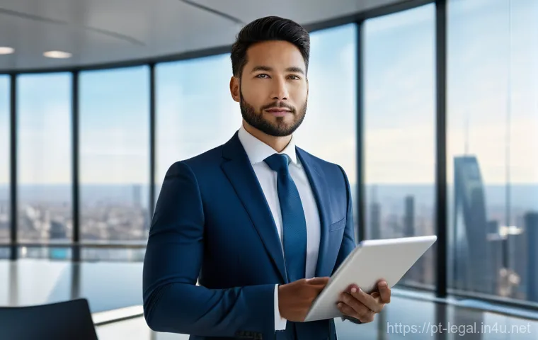 법률 자문가의 이직 시장 분석 - Image Prompt 1: The Reinvented Legal Professional in the Digital Age**