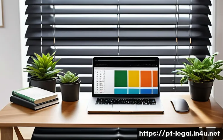 법률자문가의 직무 만족도 향상 - A modern home office setup tailored for a legal professional balancing work and personal life, featu...