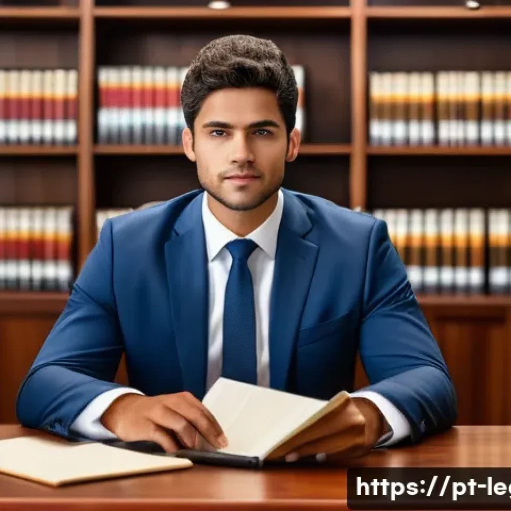 법률 자문가의 직무 스킬 분석 - A professional legal consultant in a modern Brazilian office, dressed in formal business attire with...