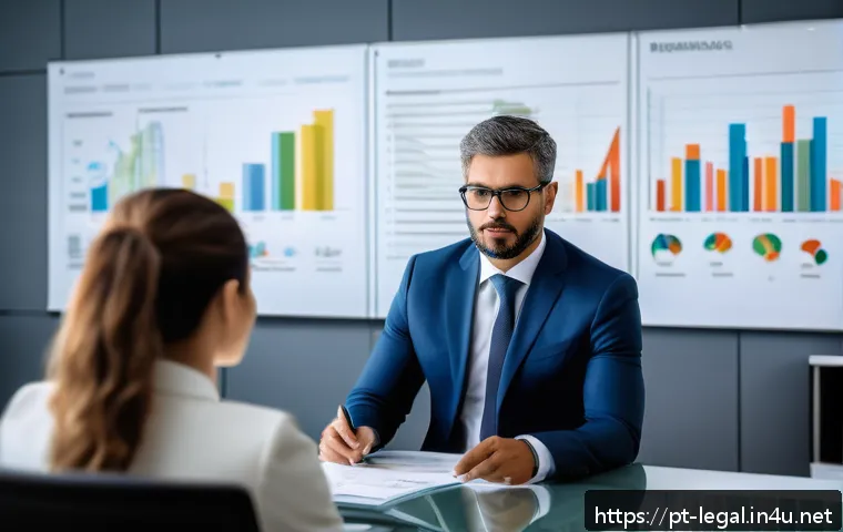 법률 자문가의 비즈니스 법률 자문 - A professional business consultant conducting a detailed legal risk assessment in a modern Brazilian...